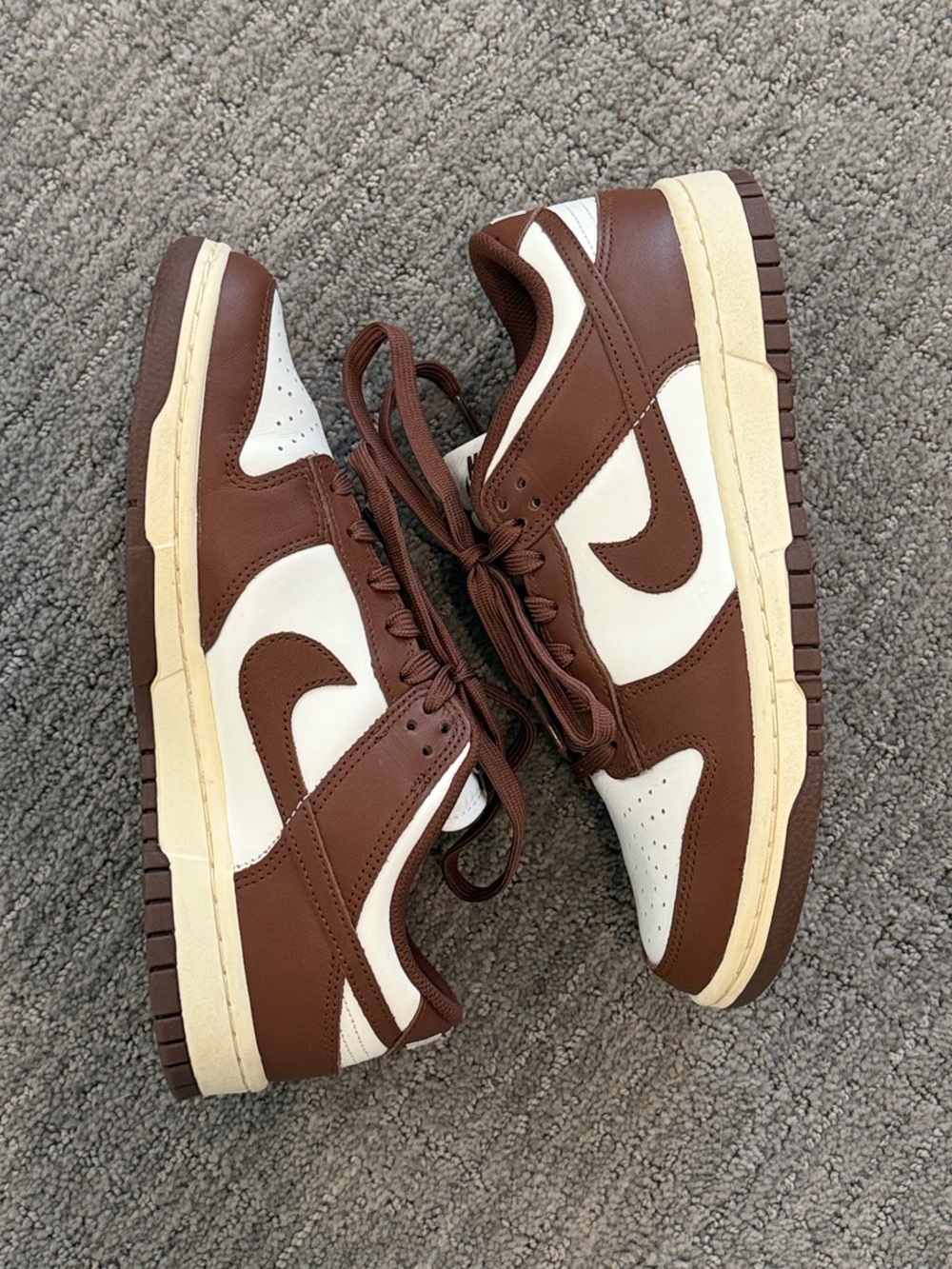 Nike Brown and Cream Low-Top Sneakers